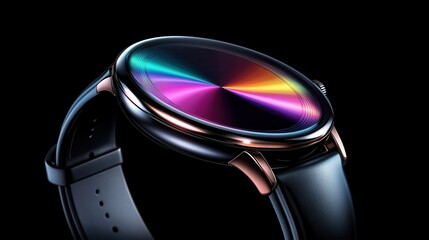 A minimalistic unicolor smartwatch featuring a clean round display, emphasizing its stylish and modern design, perfect for tech-savvy individuals.