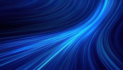 Poster - Vibrant blue light streaks create a dynamic abstract background, perfect for technology and modern design themes.