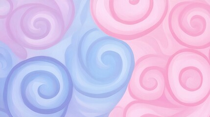 Poster - Soft swirling pastel colors create a dreamy abstract background, perfect for calming and serene designs.