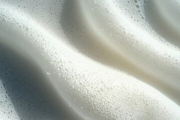 Poster - Close-up of a smooth and foamy surface, showcasing delicate bubbles and textures for a serene and calming visual effect.