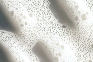 Poster - Abstract image of white foam with bubbles, creating a soft and textured background for various creative uses.