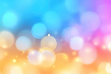 Poster - A vibrant background featuring soft bokeh lights in blue, pink, and orange hues, perfect for creative projects.
