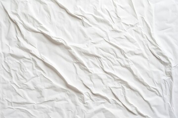 Poster - Textured wrinkled white fabric background, creating a subtle and elegant pattern for various design projects.