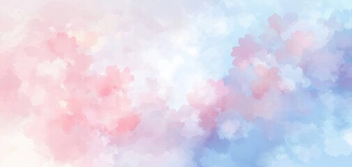 Poster - A soft, dreamy pastel abstract background with gentle colors blending harmoniously, perfect for serene projects.