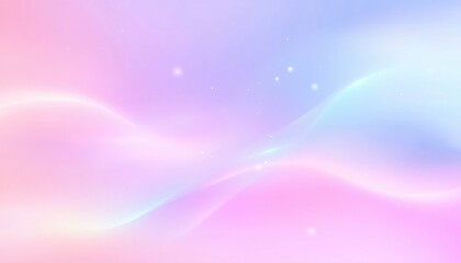 Poster - Ethereal pastel background with soft waves and light sparkles, perfect for soothing design projects or digital art.