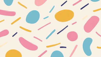 Poster - Colorful abstract pattern featuring various shapes and vibrant hues, perfect for backgrounds and design projects.