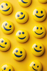 Canvas Print - World smile day emojis arrangement