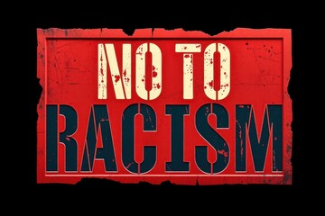 Wall Mural - no to racism logo