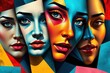 © cff999 - the cover of a book with three women's faces