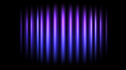 Poster - Abstract purple and blue glowing vertical lines on black background.