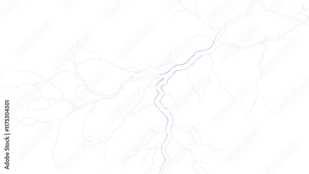 Lightning on an isolated transparent background. Flash of light ...
