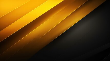Poster - abstract background with dynamic light and smooth lines in black and yellow tones for creative desig