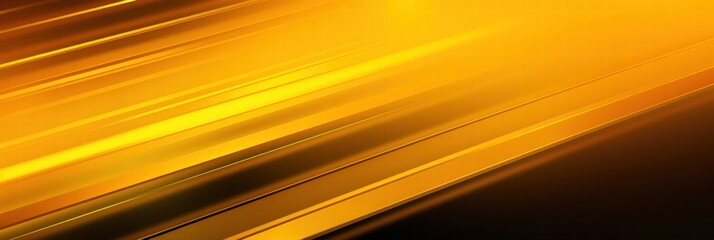 Poster - Abstract Background of Vibrant Yellow and Black Lines Creating a Dynamic Visual Flow with Smooth Gradients and Modern Design Elements
