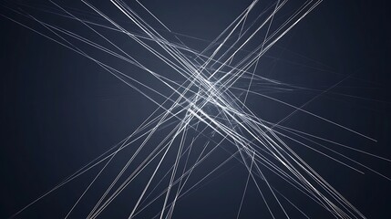 Abstract image of intersecting white lines on a dark background