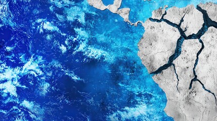  Cracked Earth, Global Warming Concept, Abstract Illustration