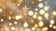© Naeem 2.0 - Golden Bokeh Lights with Sparkling Stars Creating a Festive and Dreamy Atmosphere