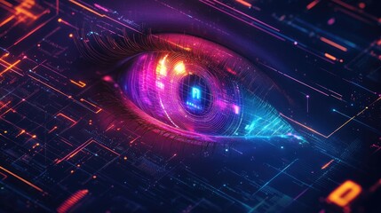 futuristic data privacy concept with digital technology elements for data privacy day design