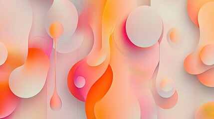Aufkleber - Abstract Design of Soft Pastel Hues Depicting Cells in a Mesmerizing Array of Organic Forms