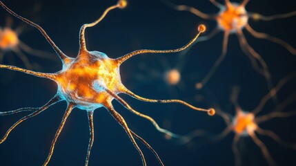 Poster - Microscopic View of Neuron Network: Exploring the Intricate Connections of the Nervous System