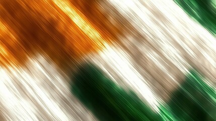 Poster - Minimalist Abstract Artwork Blending the Colors of the Irish Flag in a Smooth Gradient Design