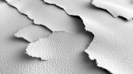 Poster - Exploring Texture and Form in Gray and White Layered Paper Art