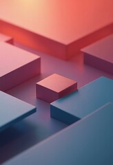 Aufkleber - Pink Cube Background