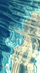 Poster - Rippling Patterns of Tranquility With Soft Blue and White Hues in Water