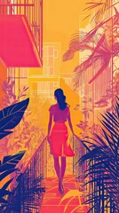 Poster - Celebrate the New Year With Colorful Architecture and Vibrant Designs in a Minimalistic Style
