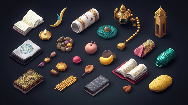 Premium 3D Ramadan Icon Collection