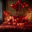 © Nataliia - A_Valentines_Day-themed_bedroom_with_heart-shaped_baloons