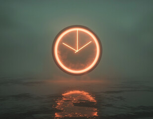 Poster - Neon Clock