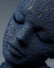 Poster - Intricate lattice mask sculpture studio art minimalist close-up harmony and balance theme