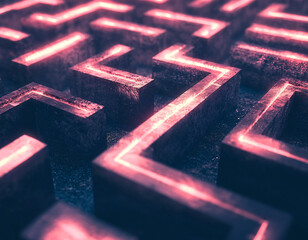 Canvas Print - Glowing Maze