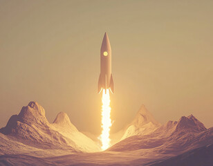 Wall Mural - Rocket Launch