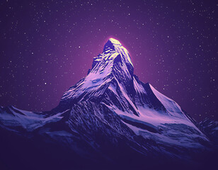 Sticker - Starlit Mountain Peak