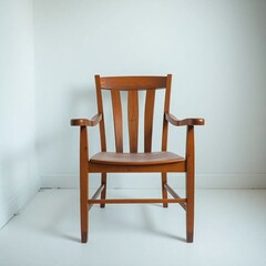 wooden chair on a white background