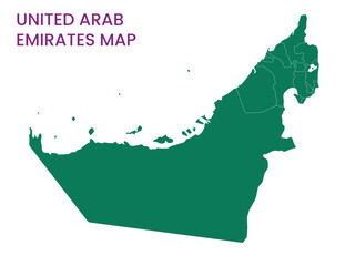 High detailed map of United Arab Emirates. Outline map of United Arab Emirates. Asia