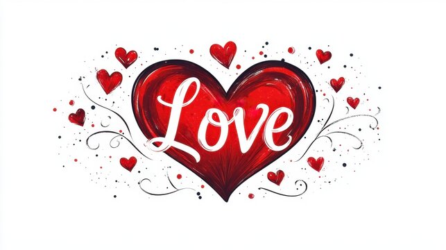 Romantic Valentine Day logo with 