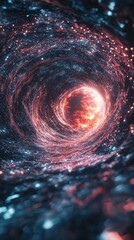 Poster - Vortex of stars cosmic energy swirling in space digital art hyperrealistic glow sci-fi environment stunning perspective