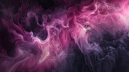 magenta pastel fluffy smoke ink cloud generative illustration black space