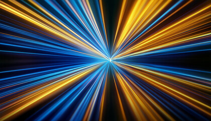 Aufkleber - Abstract background with neon lines. Futuristic, hi-tech design.