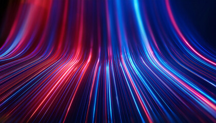 Aufkleber - Abstract background with neon lines. Futuristic, hi-tech design.