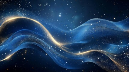 Wall Mural - Cosmic Wave of Light and Stars
