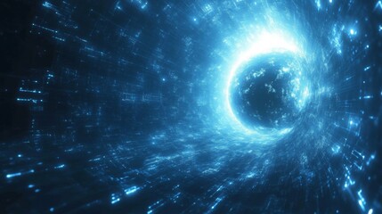 Wall Mural - Futuristic Digital Vortex