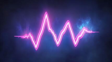 Wall Mural - pink neon wave abstract energy design