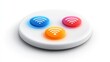 © vista - Three colorful wifi buttons on a white platform.