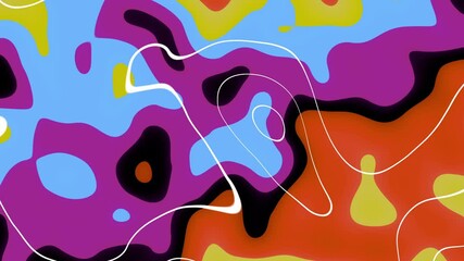 Leinwandbilder - An abstract and colorful wave pattern design that can be utilized for a variety of creative loop backgrounds, as well