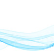 © Maksym - Blue wave pattern. Vector template. Abstract decor element. Eps 10