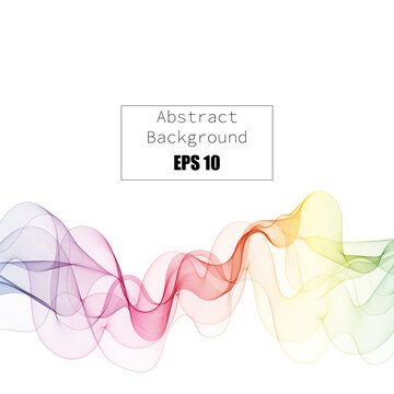 Abstract vector colorful background. The design element is a colored wave. Template for advertising, computer background. Eps 10