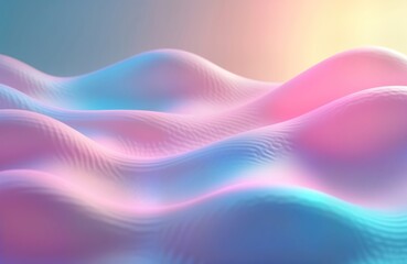 Poster - Abstract holographic neon background. Pastel waves in vibrant colors. Colorful gradient design evokes futuristic mood. Modern trendy style. Blurred effect adds depth. Iridescent colors create dynamic